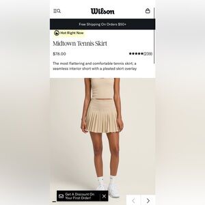 Wilson — Midtown Tennis Skirt